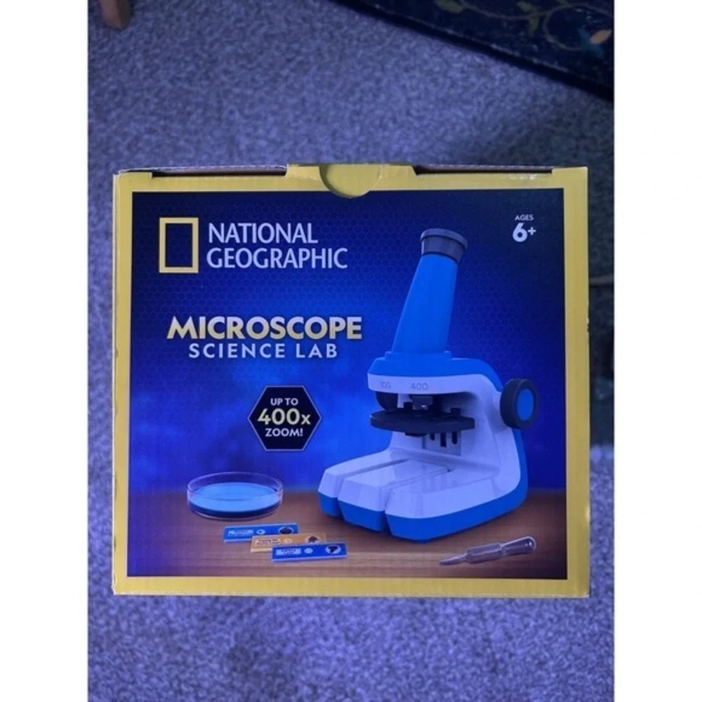 National Geographic Microscope Kids Science Kit‎ Easy To Use Gift Bonus Goggles